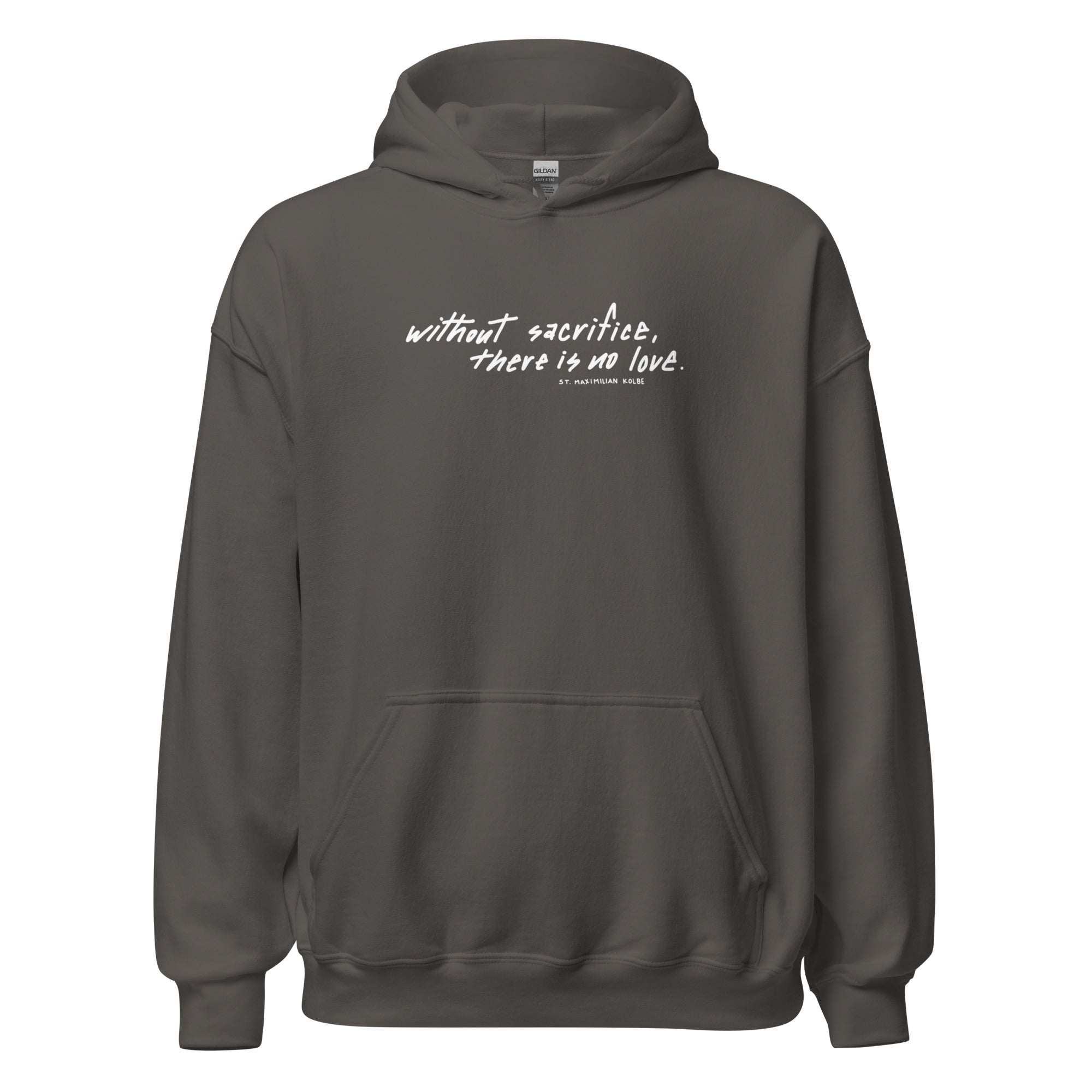 St. Maximilian Kolbe Charcoal Catholic Hoodie
