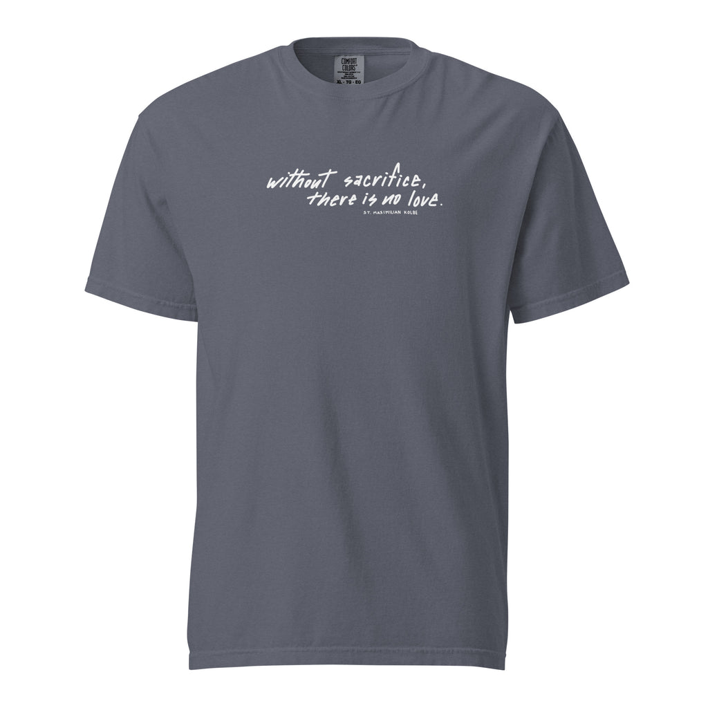 St. Maximilian Kolbe Denim Catholic T-Shirt