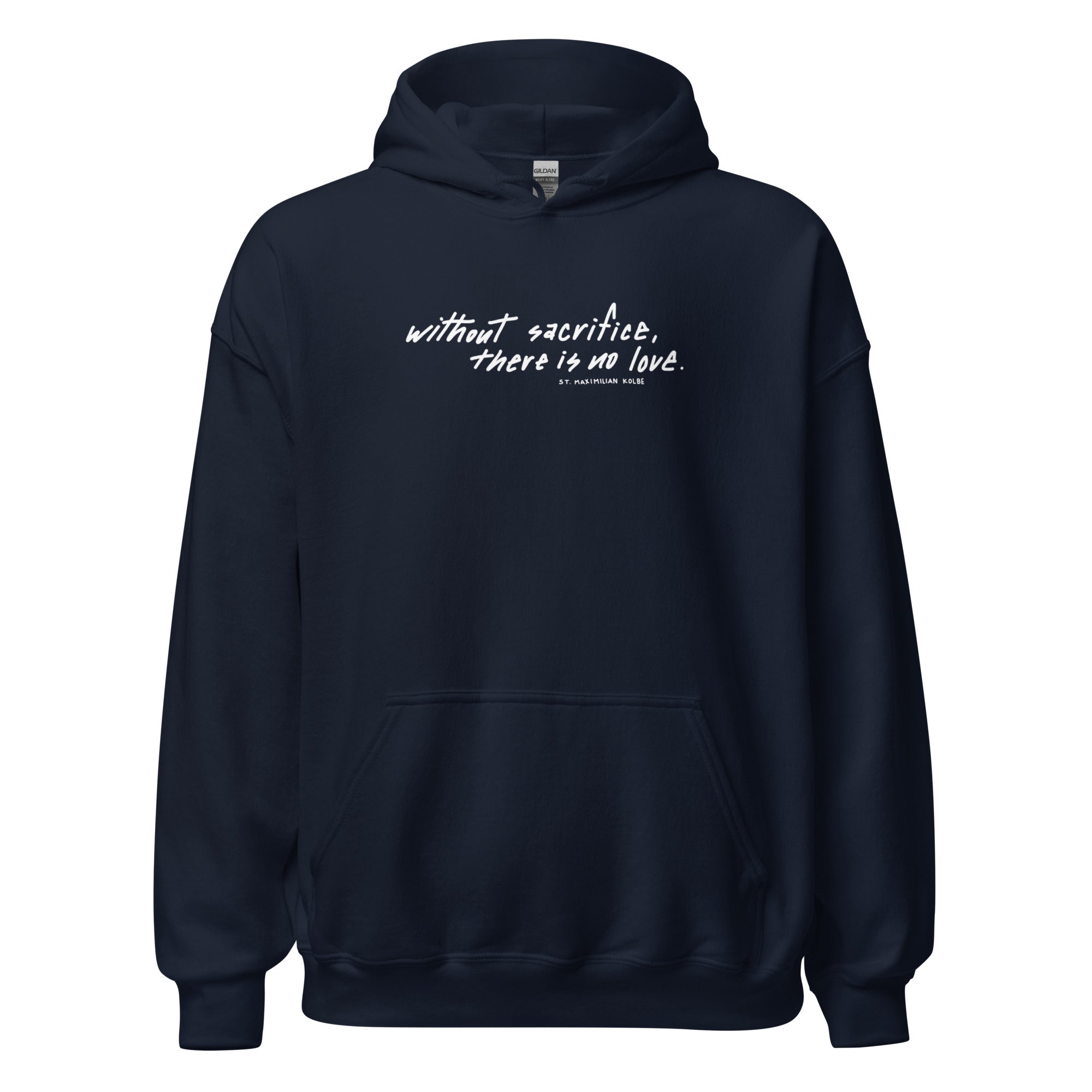St. Maximilian Kolbe Navy Catholic Hoodie