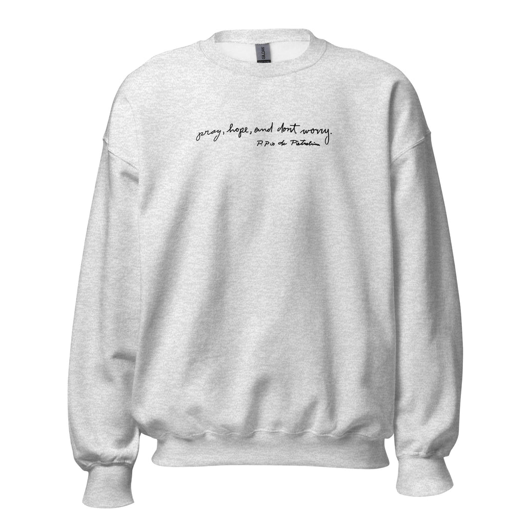 St. Padre Pio Ash Catholic Crewneck