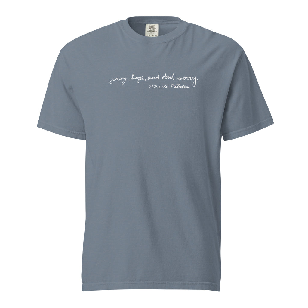 St. Padre Pio Blue Jean Catholic T-Shirt