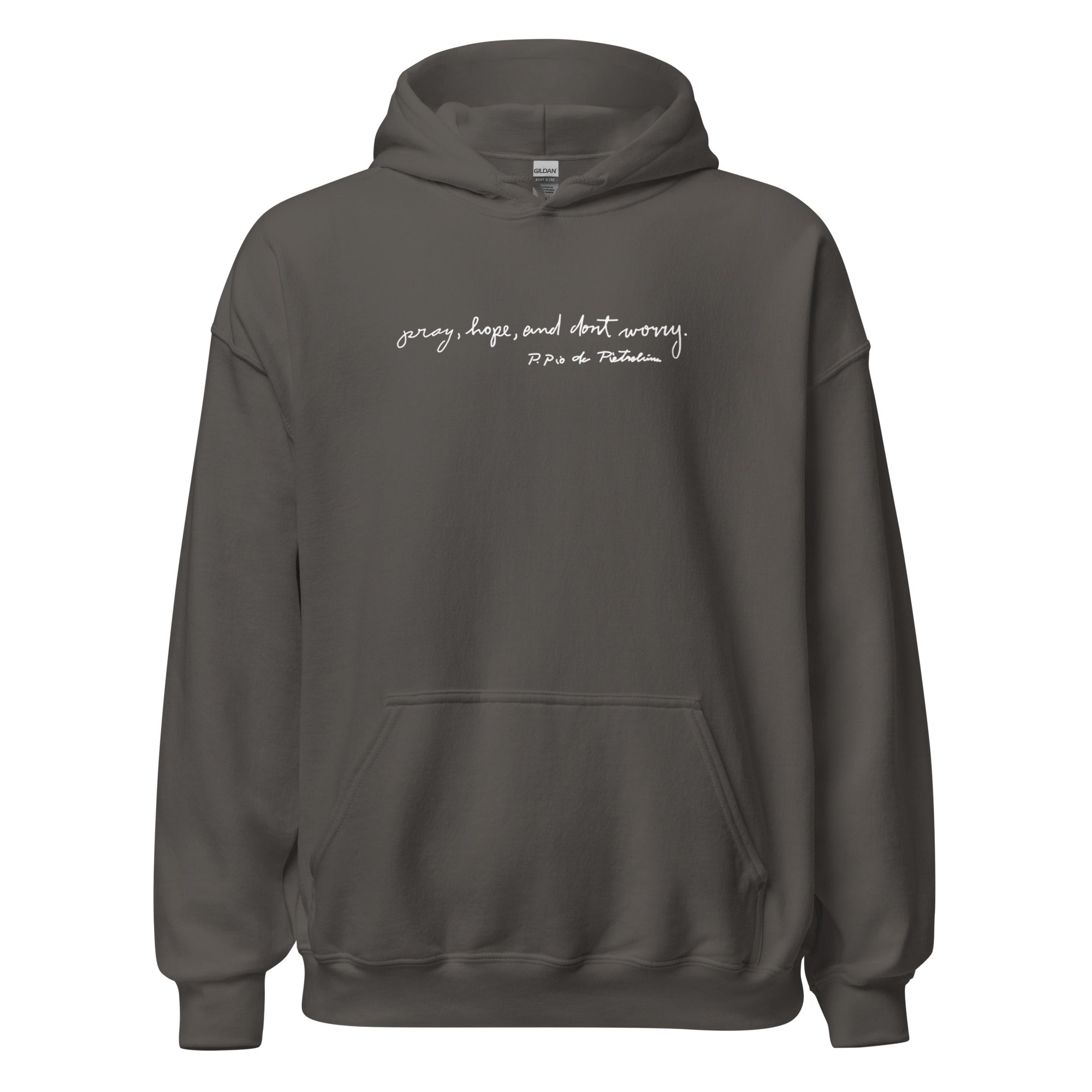 St. Padre Pio Charcoal Catholic Hoodie