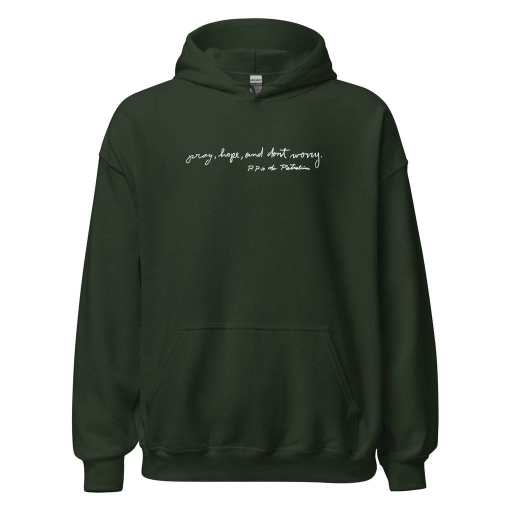 St. Padre Pio Forest Green Catholic Hoodie