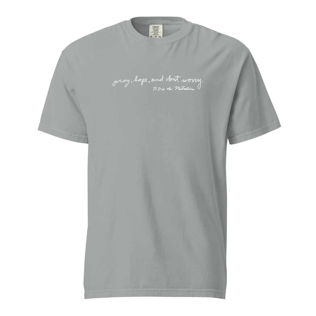 St. Padre Pio Granite Catholic T-Shirt