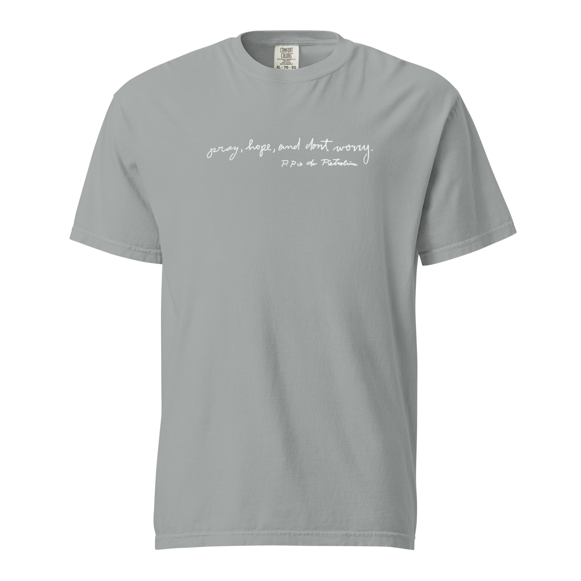 St. Padre Pio Granite Catholic T-Shirt