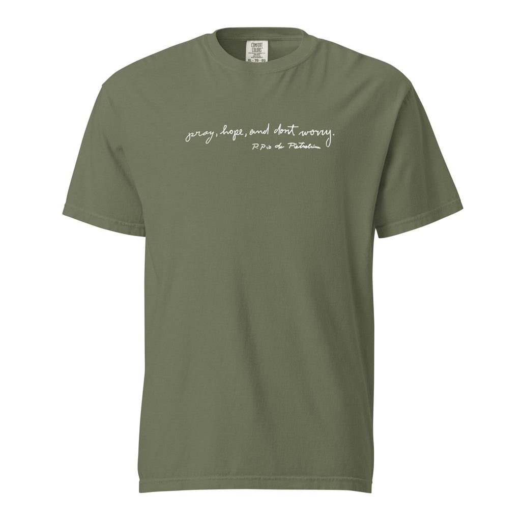 St. Padre Pio Moss Catholic T-Shirt