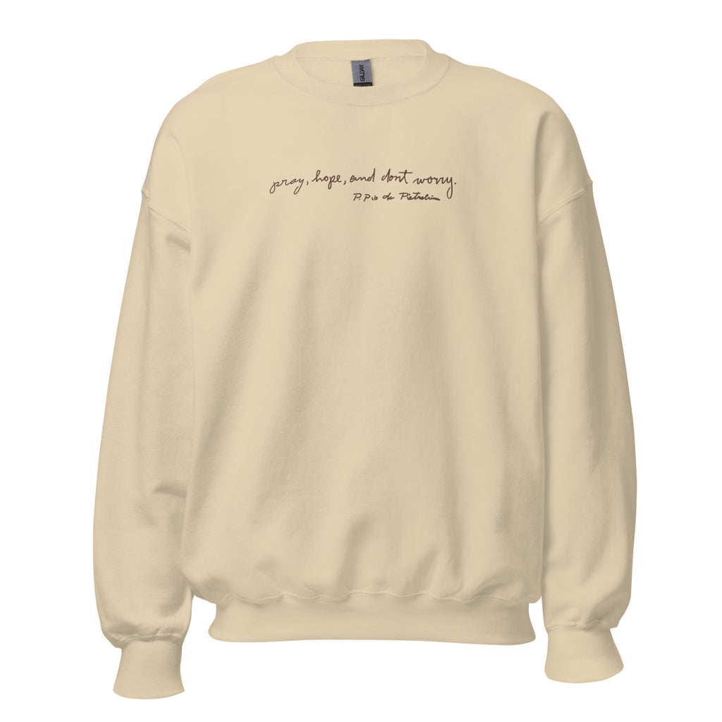 St. Padre Pio Sand Catholic Crewneck