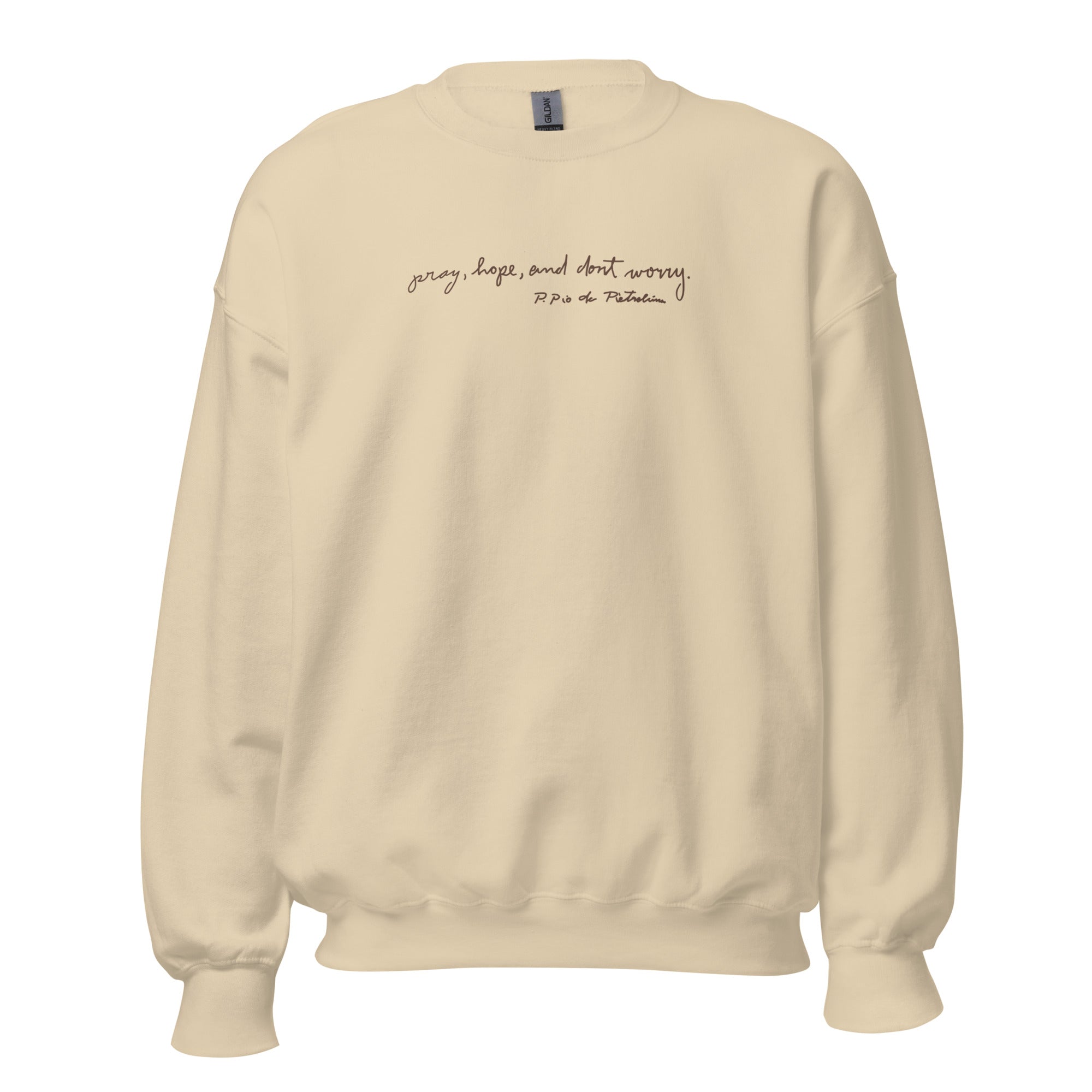 St. Padre Pio Sand Catholic Crewneck