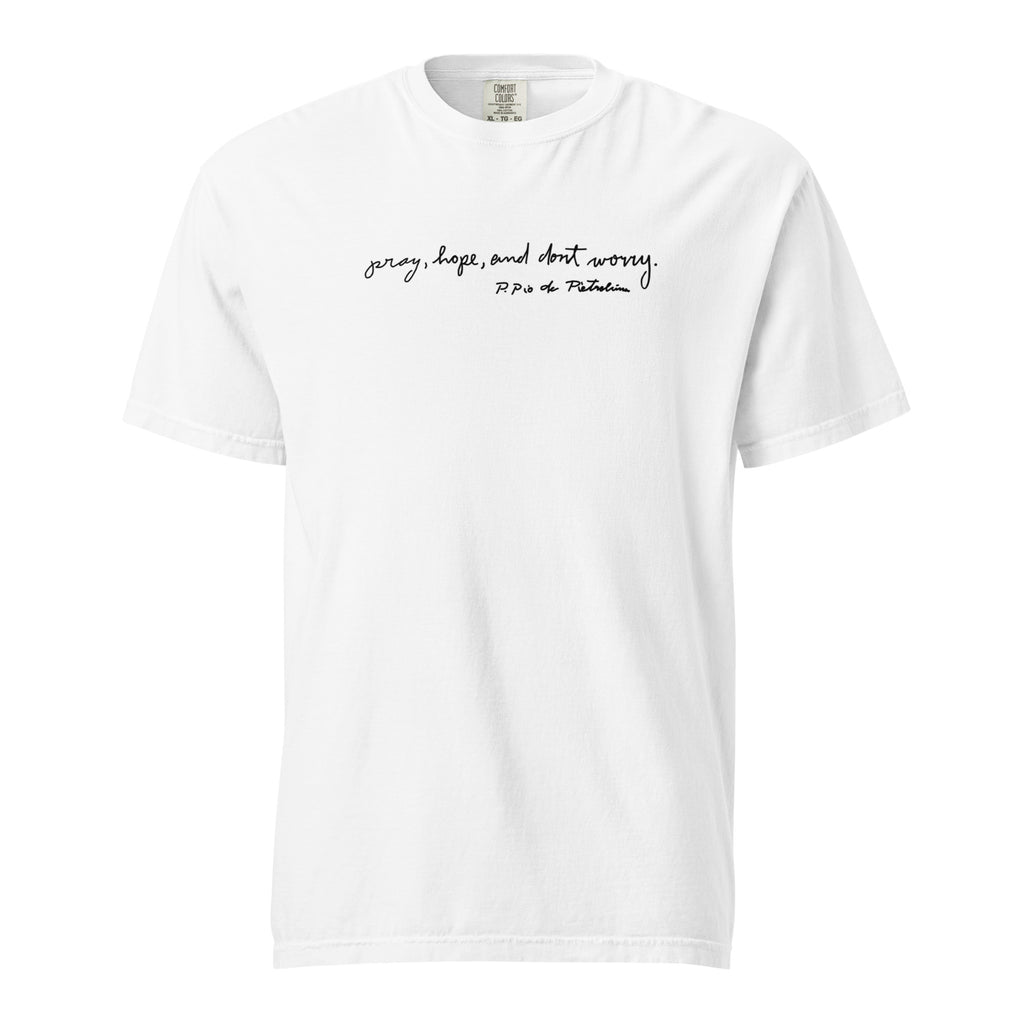 St. Padre Pio White Catholic T-Shirt