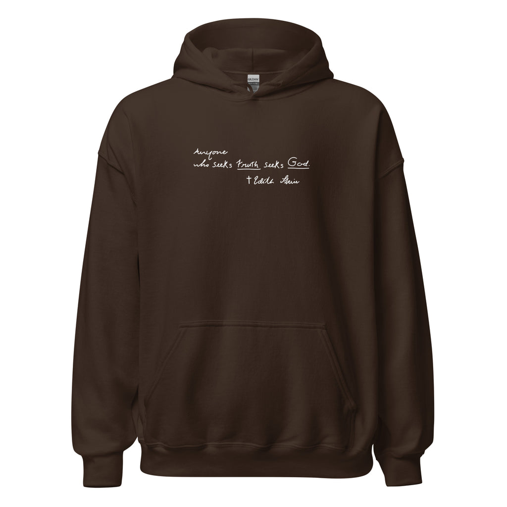 St. Teresa Benedicta of the Cross Catholic Brown Hoodie