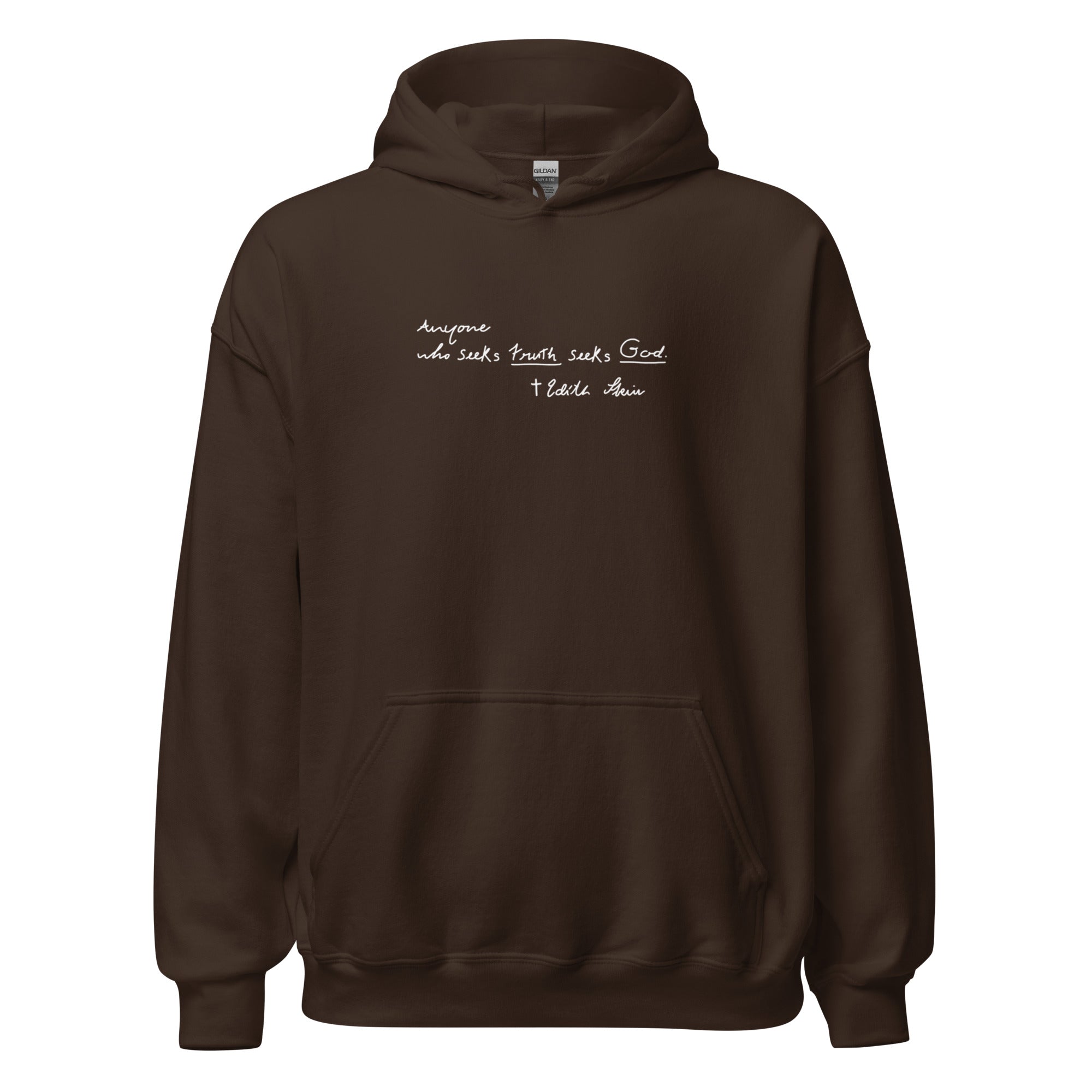 St. Teresa Benedicta of the Cross Catholic Brown Hoodie