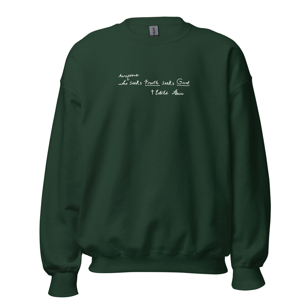 St. Teresa Benedicta of the Cross Catholic Forest Green Crewneck