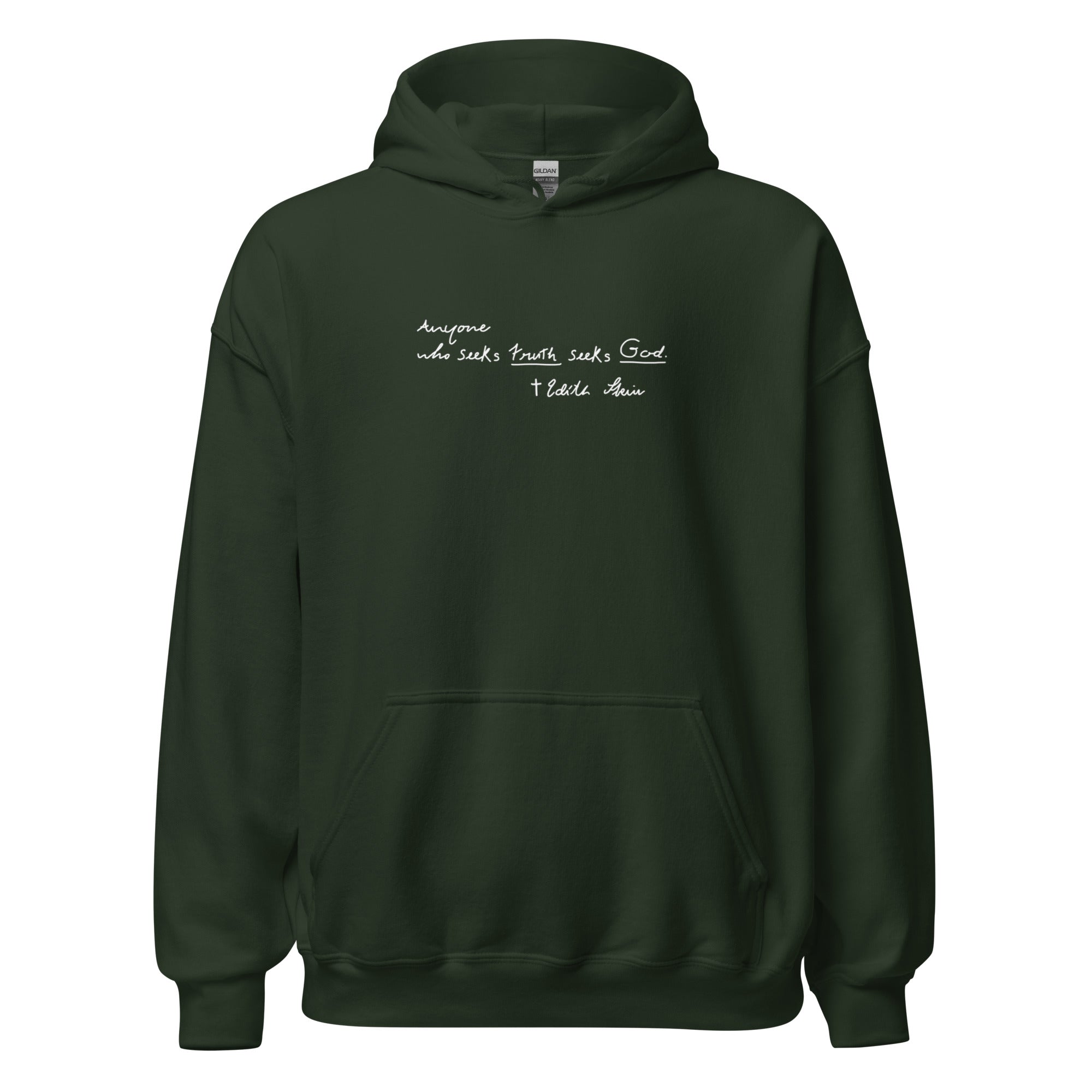 St. Teresa Benedicta of the Cross Catholic Forest Green Hoodie