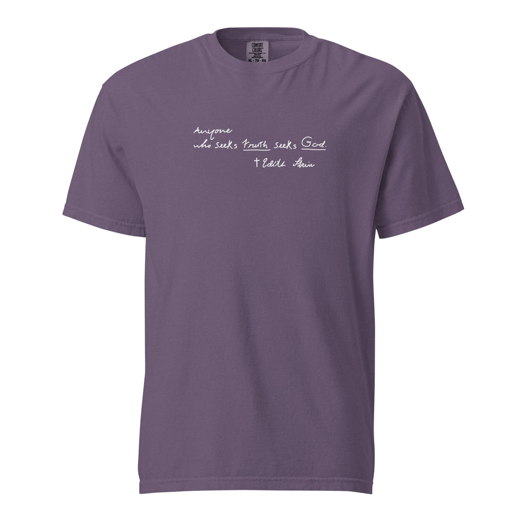 St. Teresa Benedicta of the Cross Catholic Grape T-Shirt