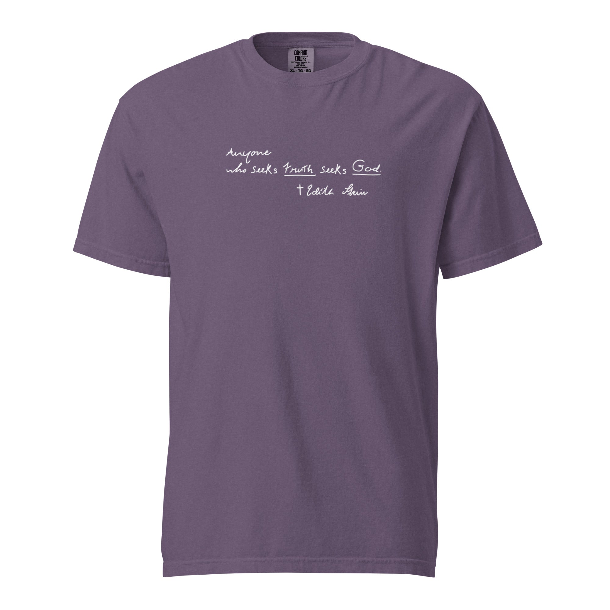 St. Teresa Benedicta of the Cross Catholic Grape T-Shirt