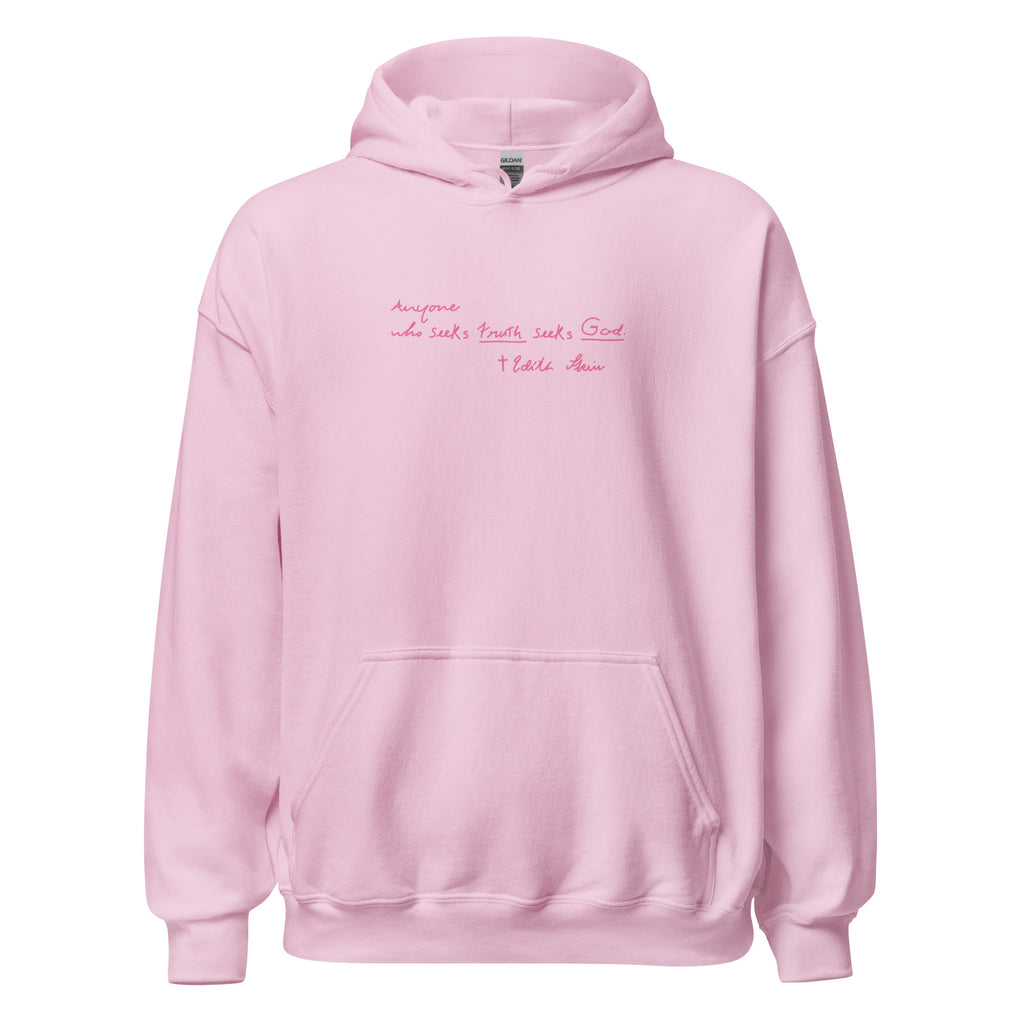 St. Teresa Benedicta of the Cross Catholic Light Pink Hoodie