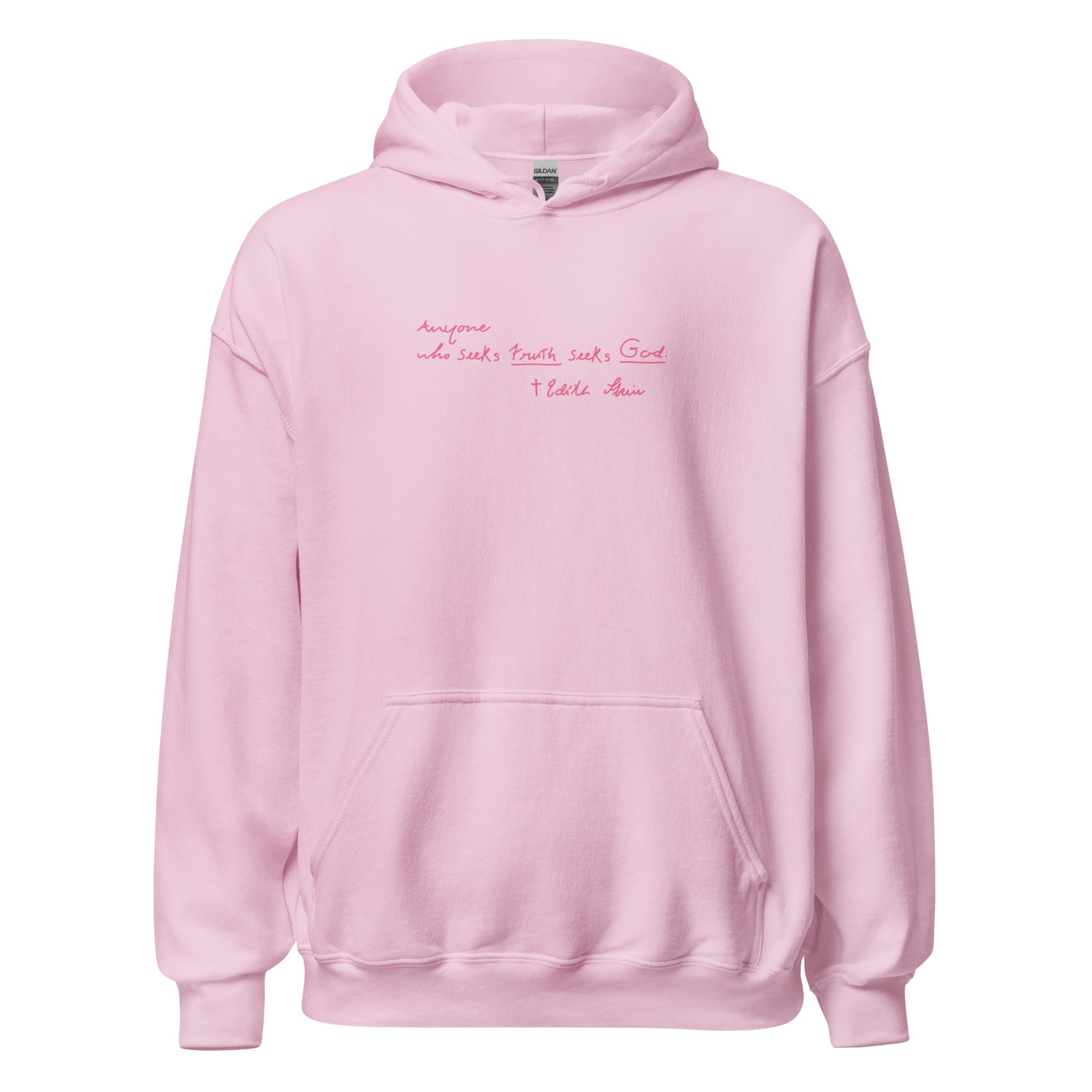 St. Teresa Benedicta of the Cross Catholic Light Pink Hoodie