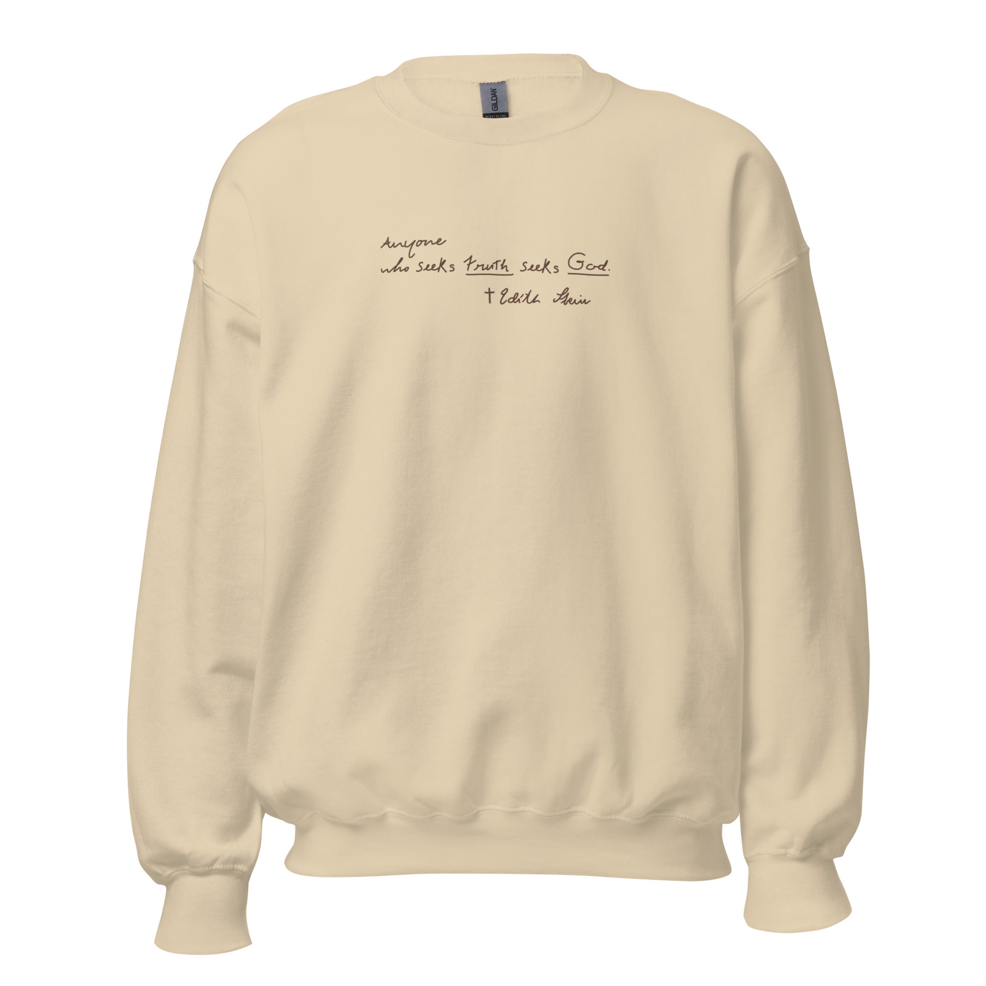 St. Teresa Benedicta of the Cross Catholic Sand Crewneck