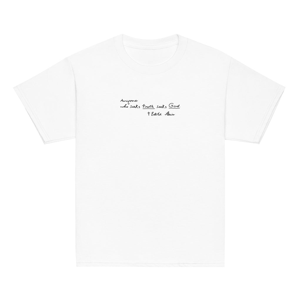 St. Teresa Benedicta of the Cross Catholic White Youth T-Shirt
