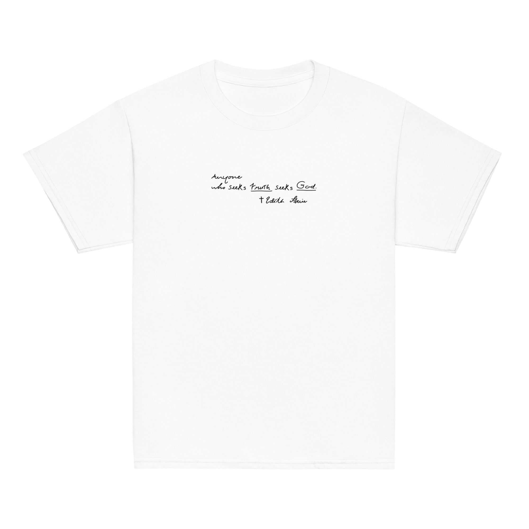 St. Teresa Benedicta of the Cross Catholic White Youth T-Shirt