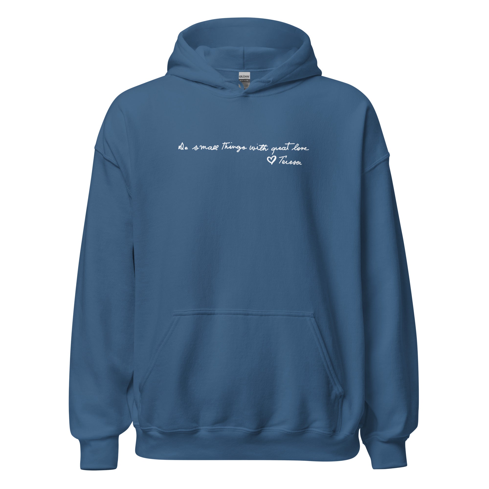 St. Teresa of Calcutta Indigo Catholic Hoodie