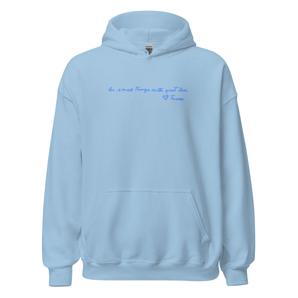 St. Teresa of Calcutta Light Blue Catholic Hoodie