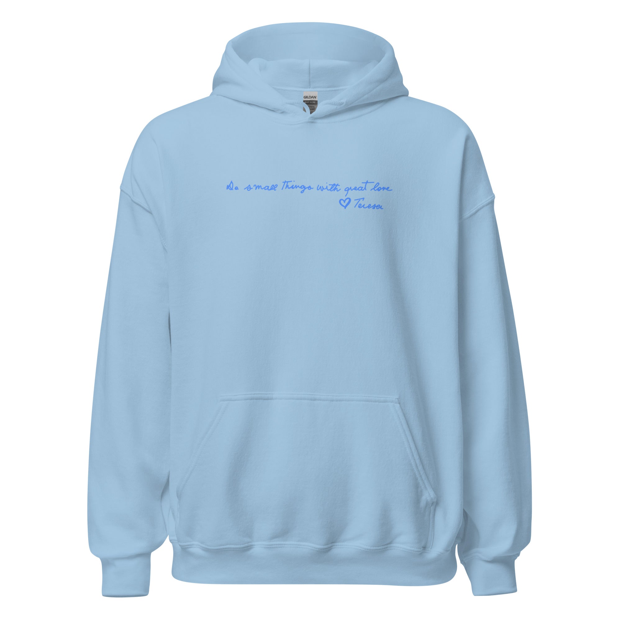 St. Teresa of Calcutta Light Blue Catholic Hoodie