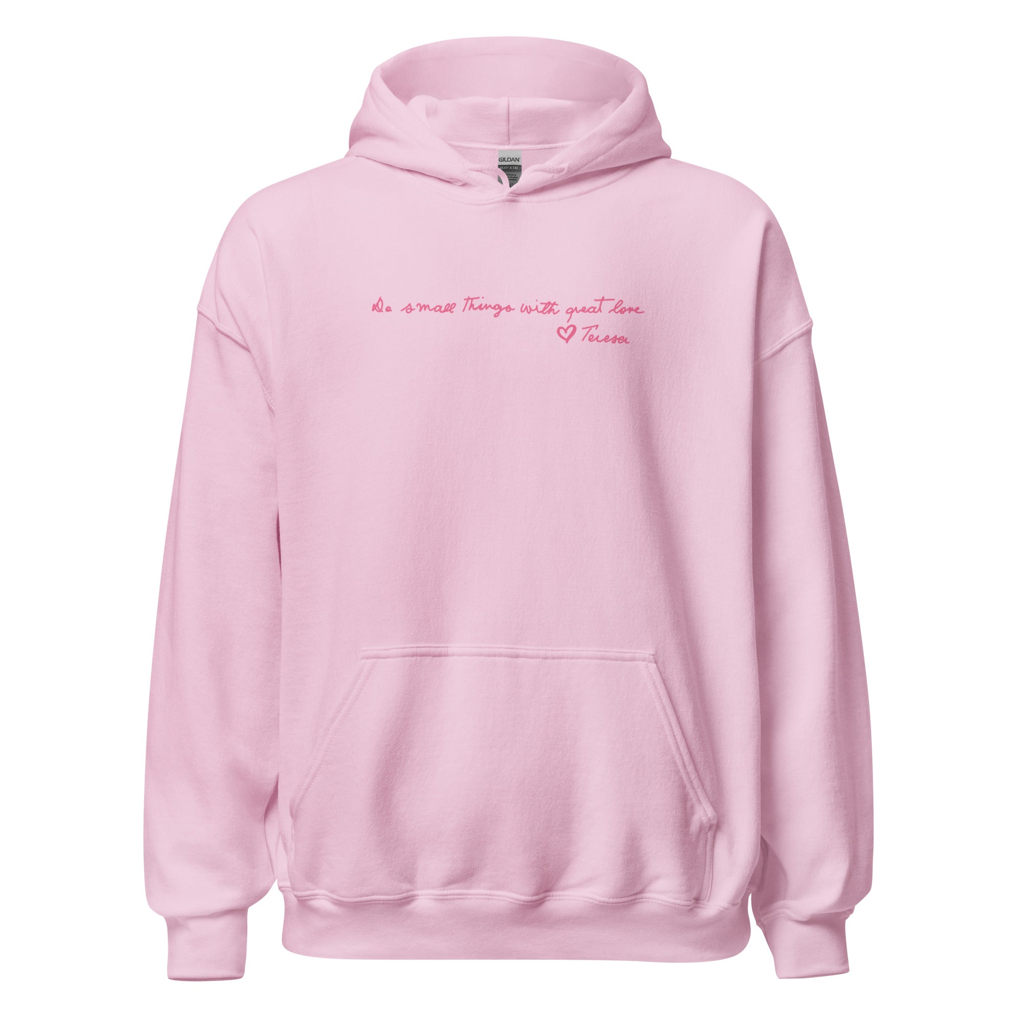 St. Teresa of Calcutta Light Pink Catholic Hoodie