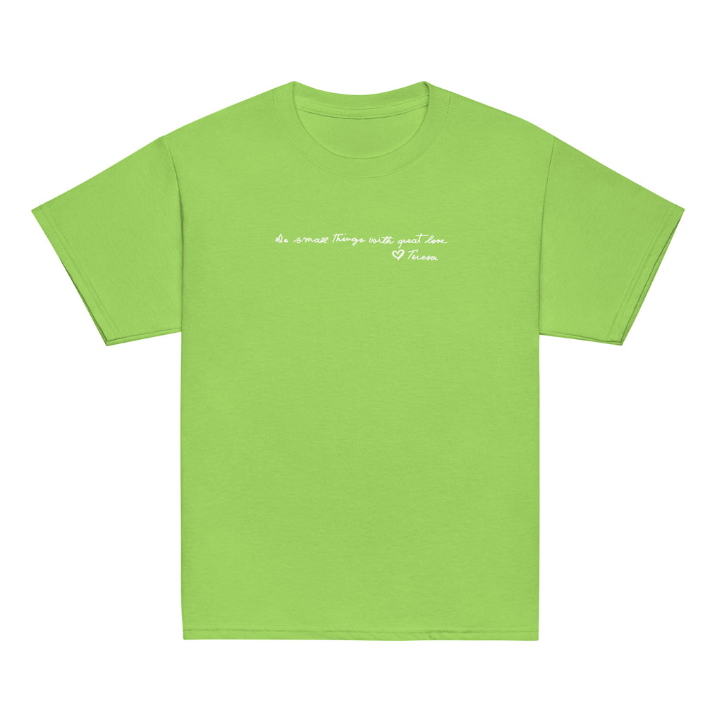 St. Teresa of Calcutta Lime Catholic Youth T-Shirt