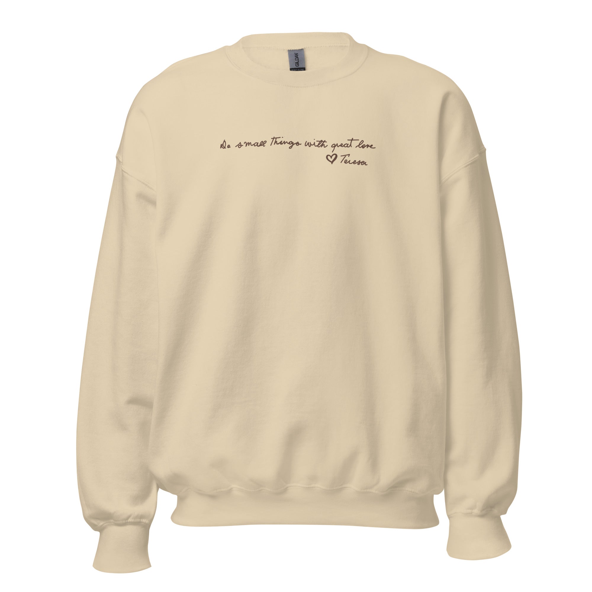 St. Teresa of Calcutta Sand Catholic Crewneck
