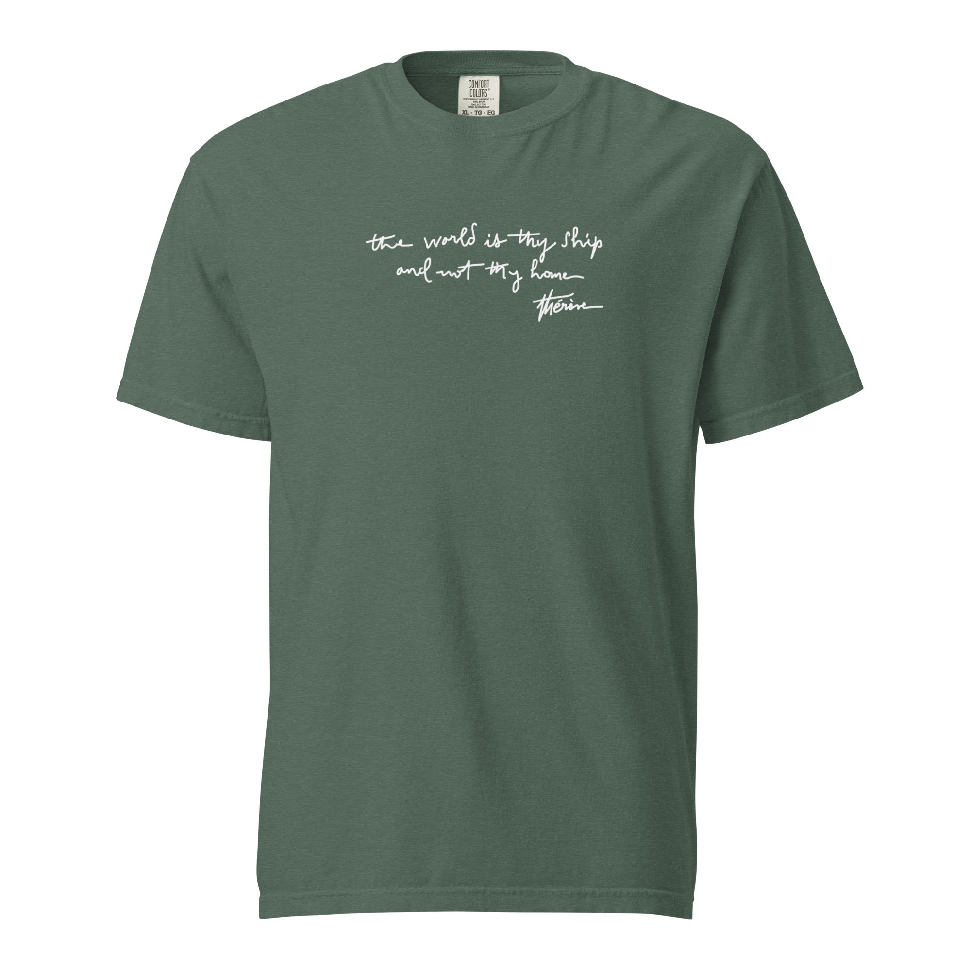 St. Thérèse of Lisieux Blue Spruce Catholic T-Shirt