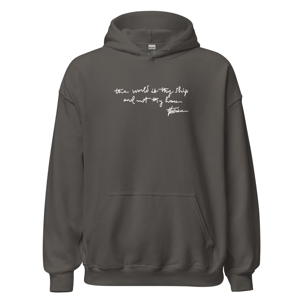 St. Thérèse of Lisieux Charcoal Catholic Hoodie