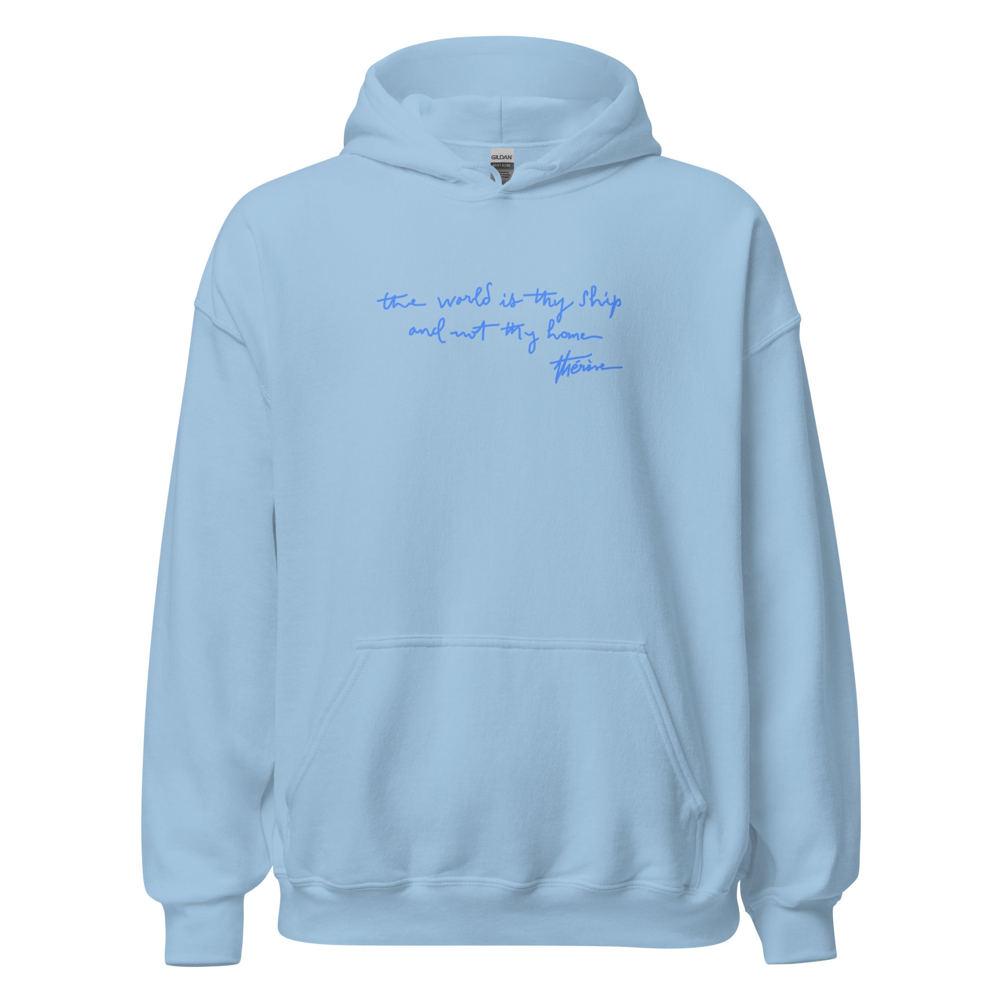 St. Thérèse of Lisieux Light Blue Catholic Hoodie