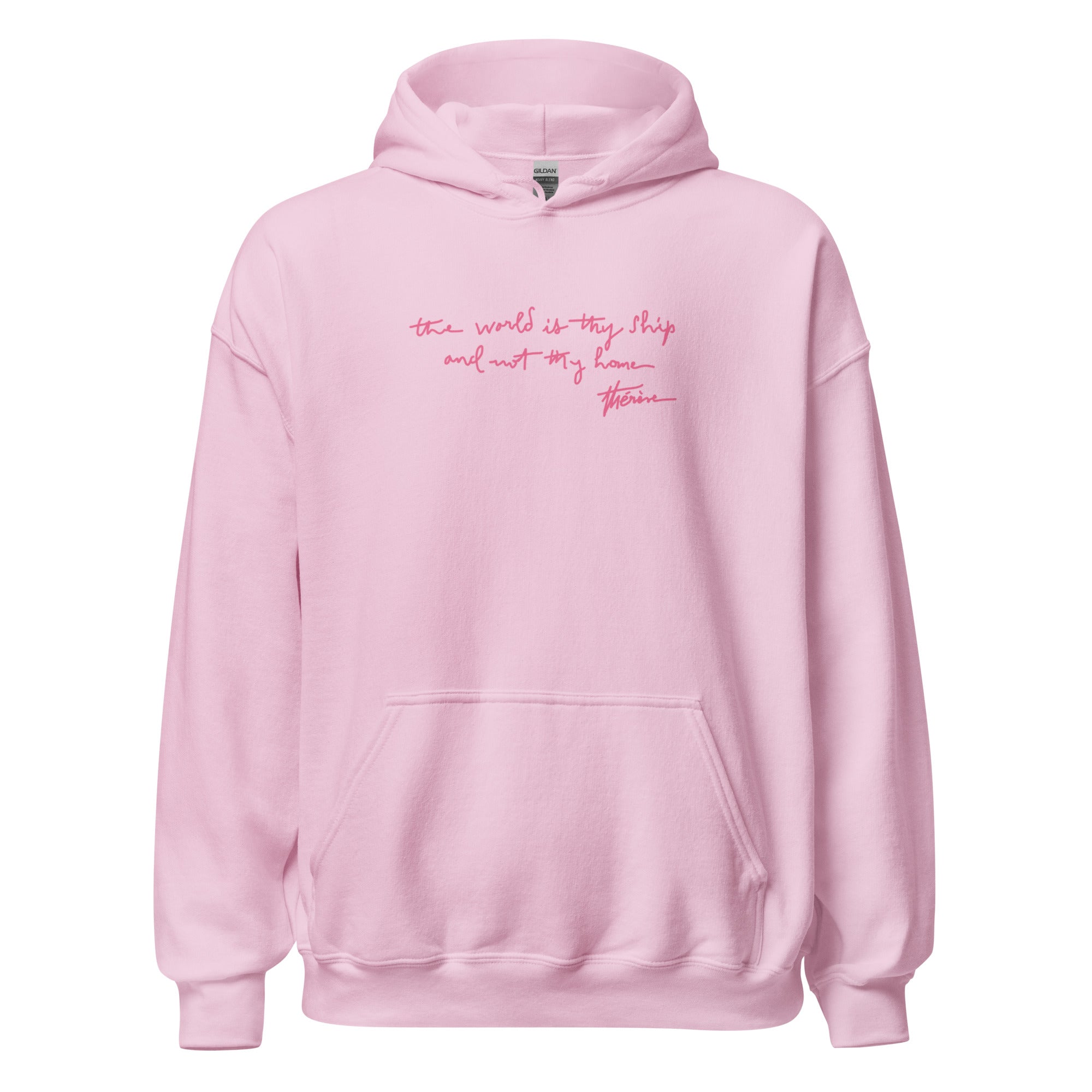 St. Thérèse of Lisieux Light Pink Catholic Hoodie
