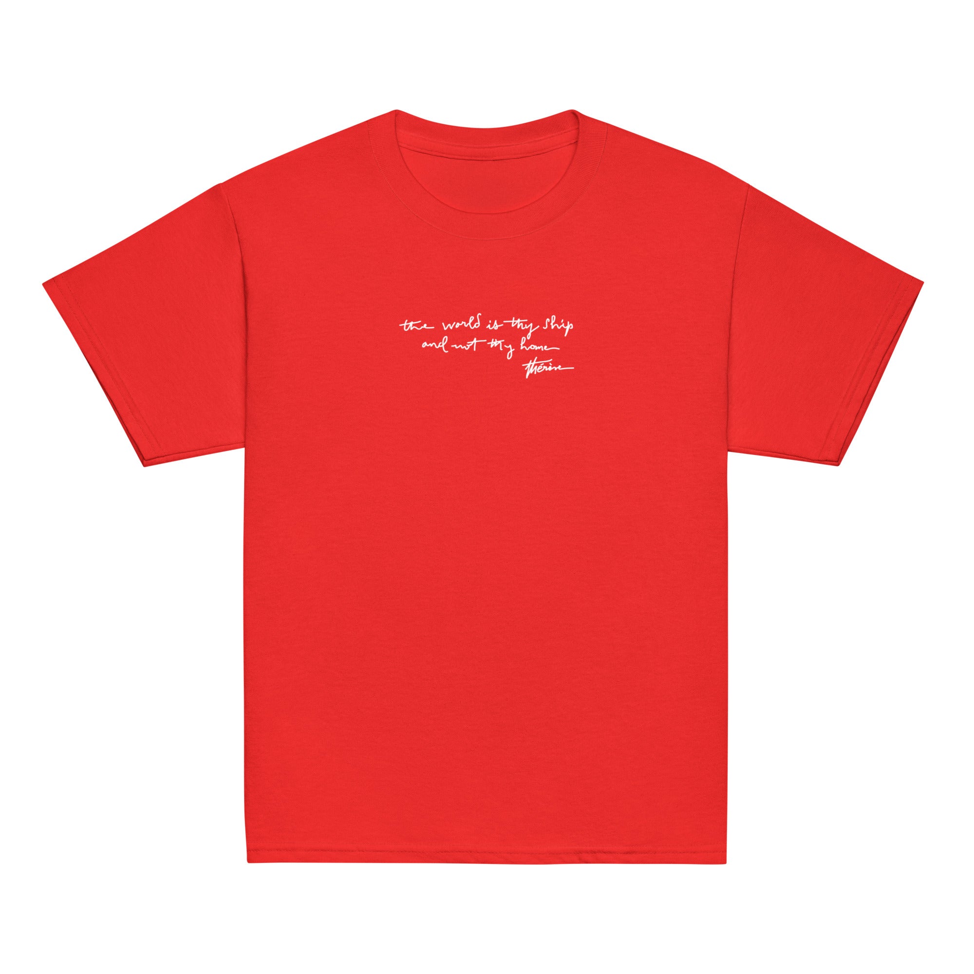 St. Thérèse of Lisieux Red Catholic Youth T-Shirt