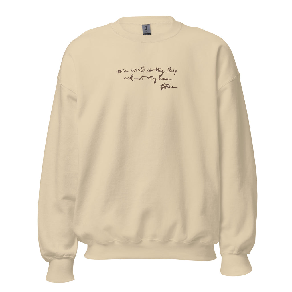 St. Thérèse of Lisieux Sand Catholic Crewneck