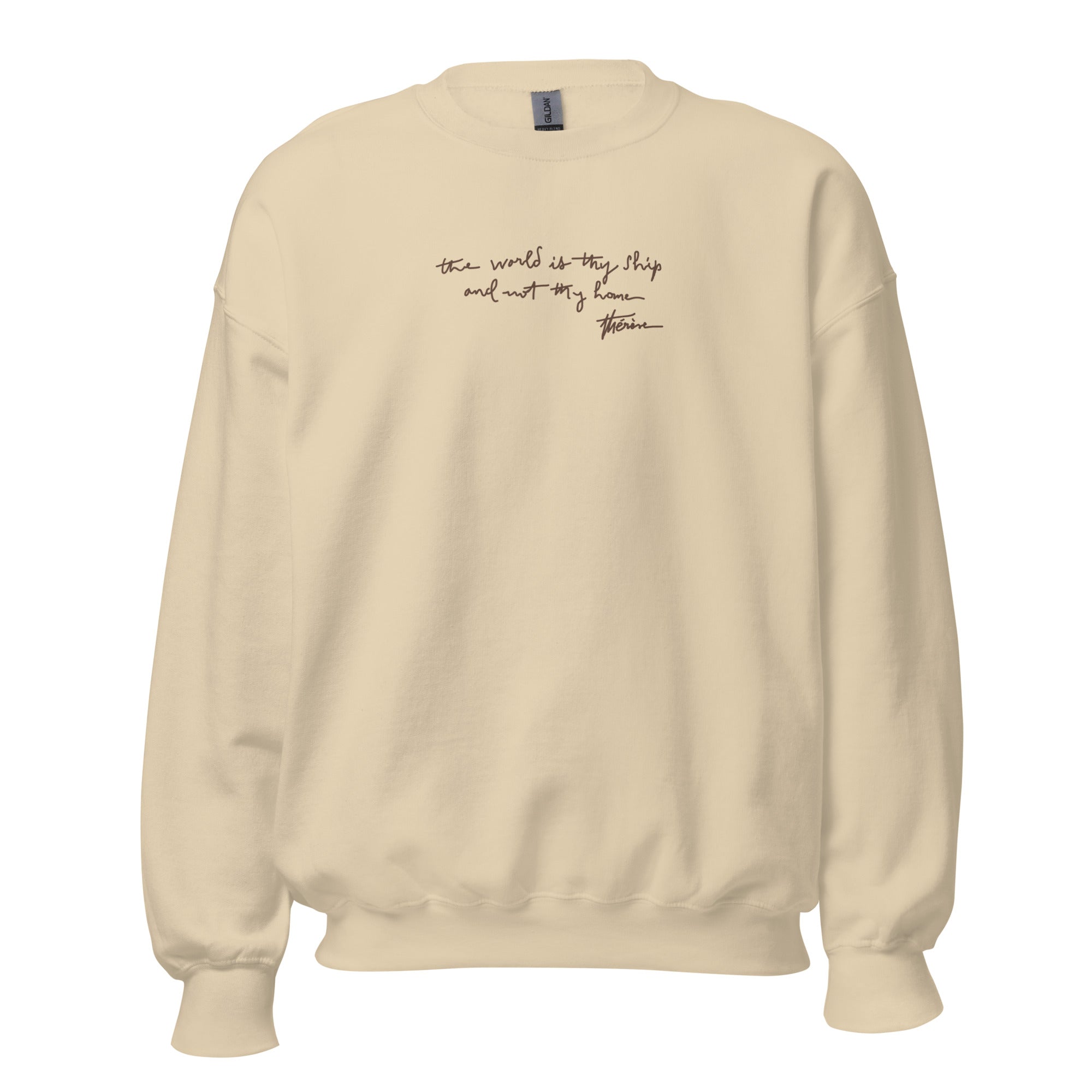 St. Thérèse of Lisieux Sand Catholic Crewneck