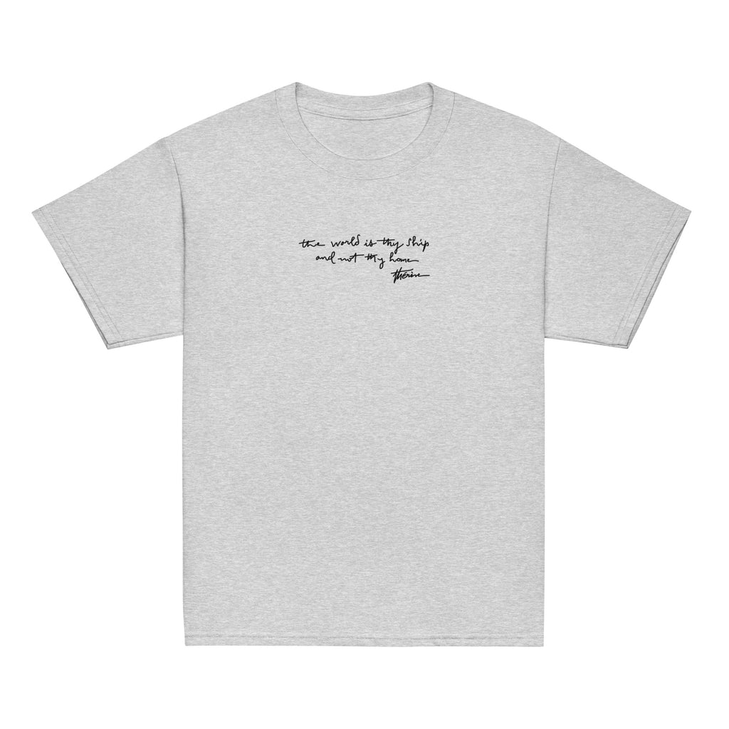 St. Thérèse of Lisieux Sport Grey Catholic Youth T-Shirt